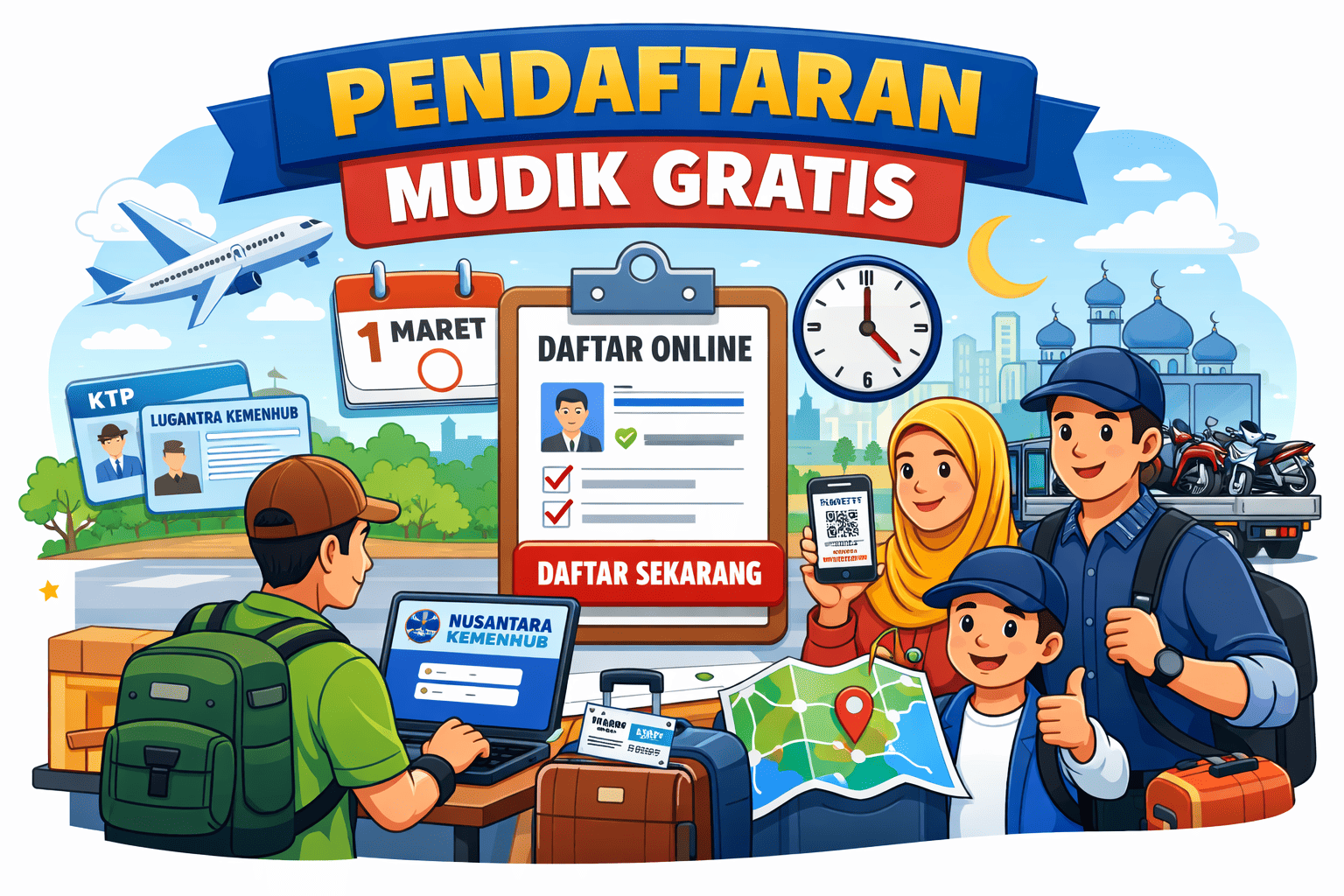 Mudik Gratis 2026 Dibuka 1 Maret: Cara Daftar, Syarat, dan Jadwal