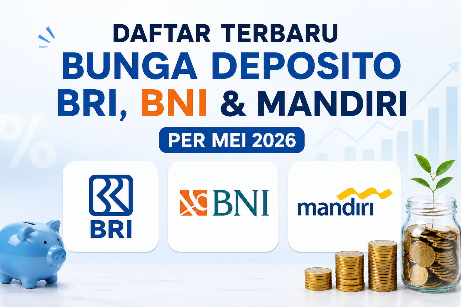 Daftar Bunga Deposito Terbaru BRI, BNI & Mandiri Mei 2026
