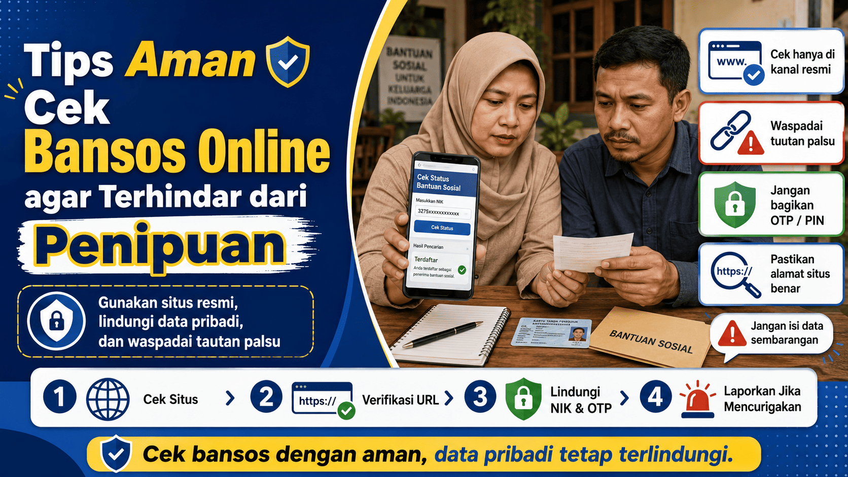 Tips Aman Cek Bansos Online agar Terhindar dari Penipuan