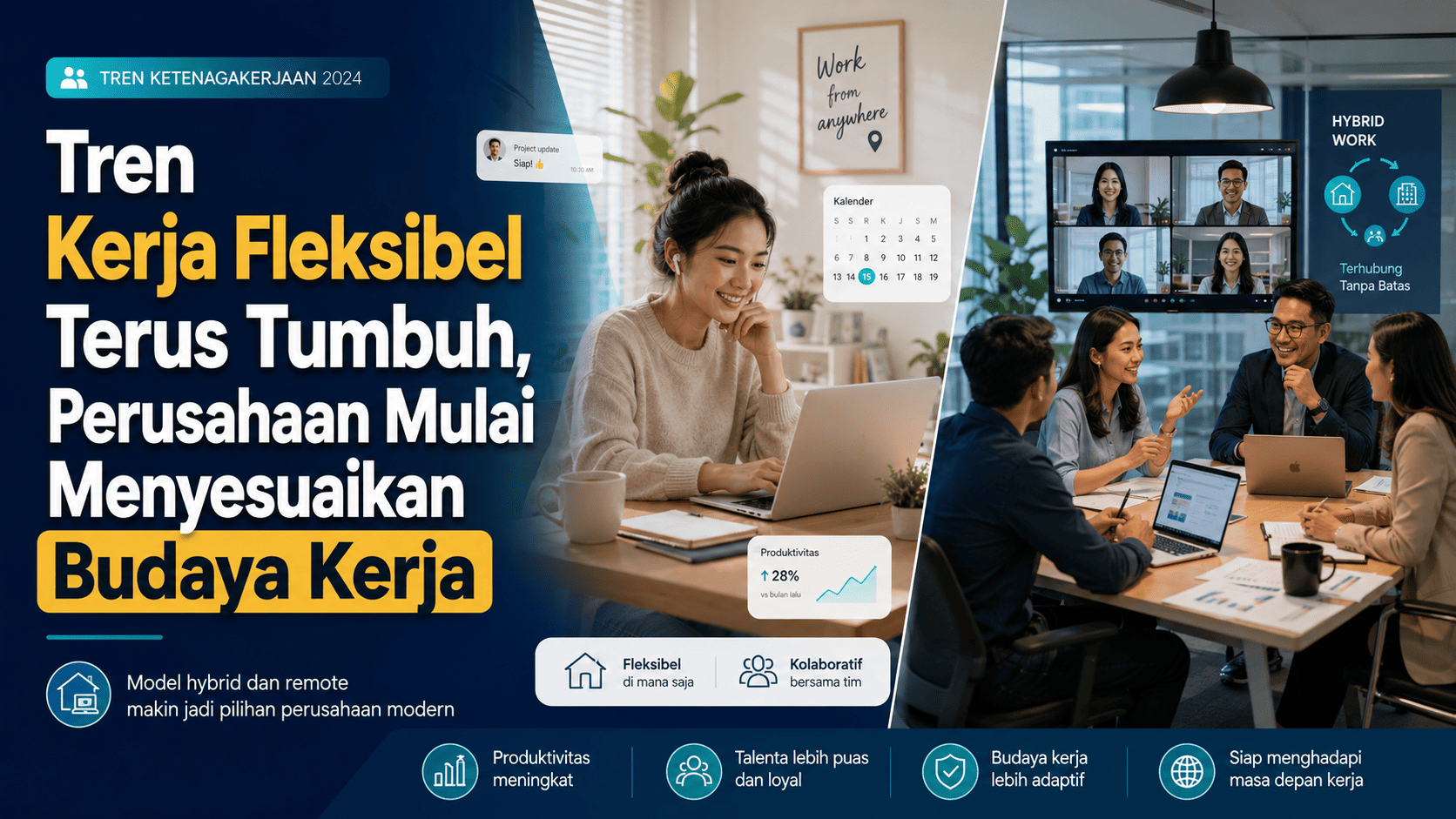 Tren Kerja Fleksibel Terus Tumbuh, Perusahaan Mulai Menyesuaikan Budaya Kerja