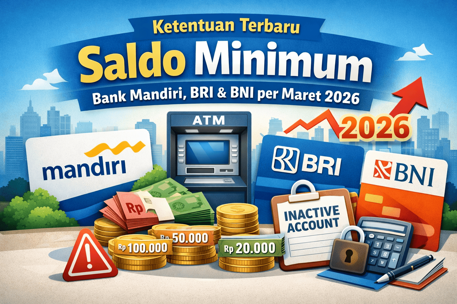 Saldo Minimum Bank Mandiri, BRI & BNI Terbaru (Maret 2026)