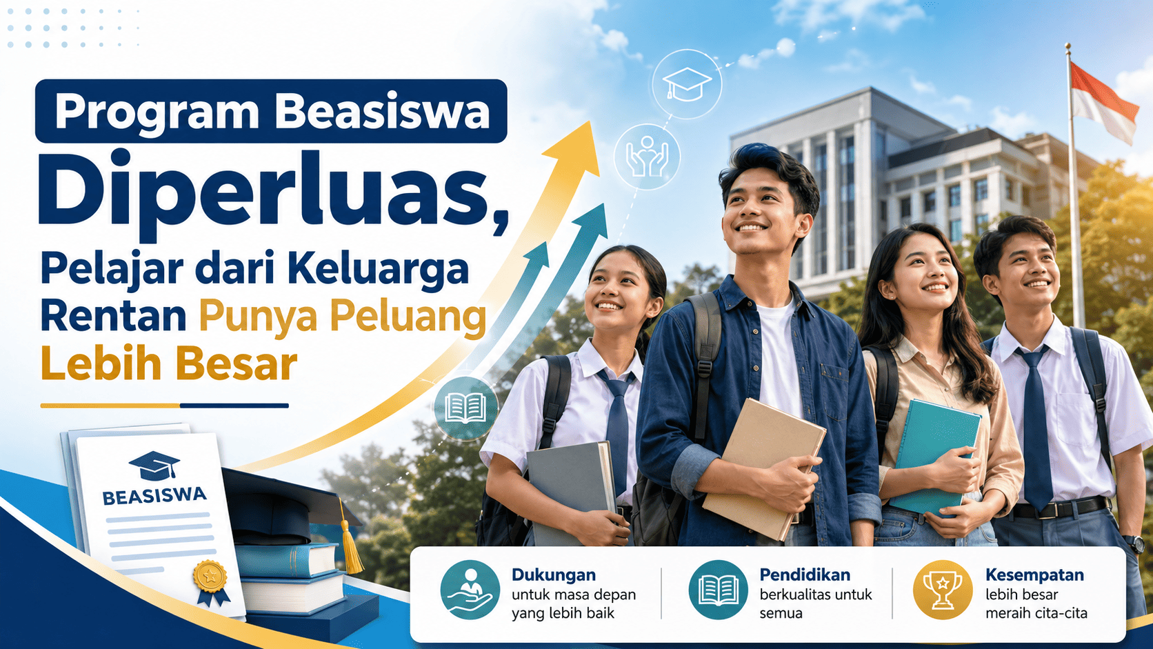 Program Beasiswa Diperluas, Pelajar dari Keluarga Rentan Punya Peluang Lebih Besar