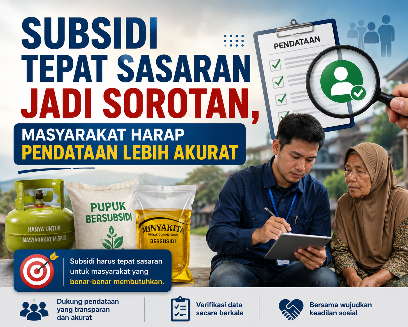 Subsidi Tepat Sasaran Jadi Sorotan, Masyarakat Harap Pendataan Lebih Akurat