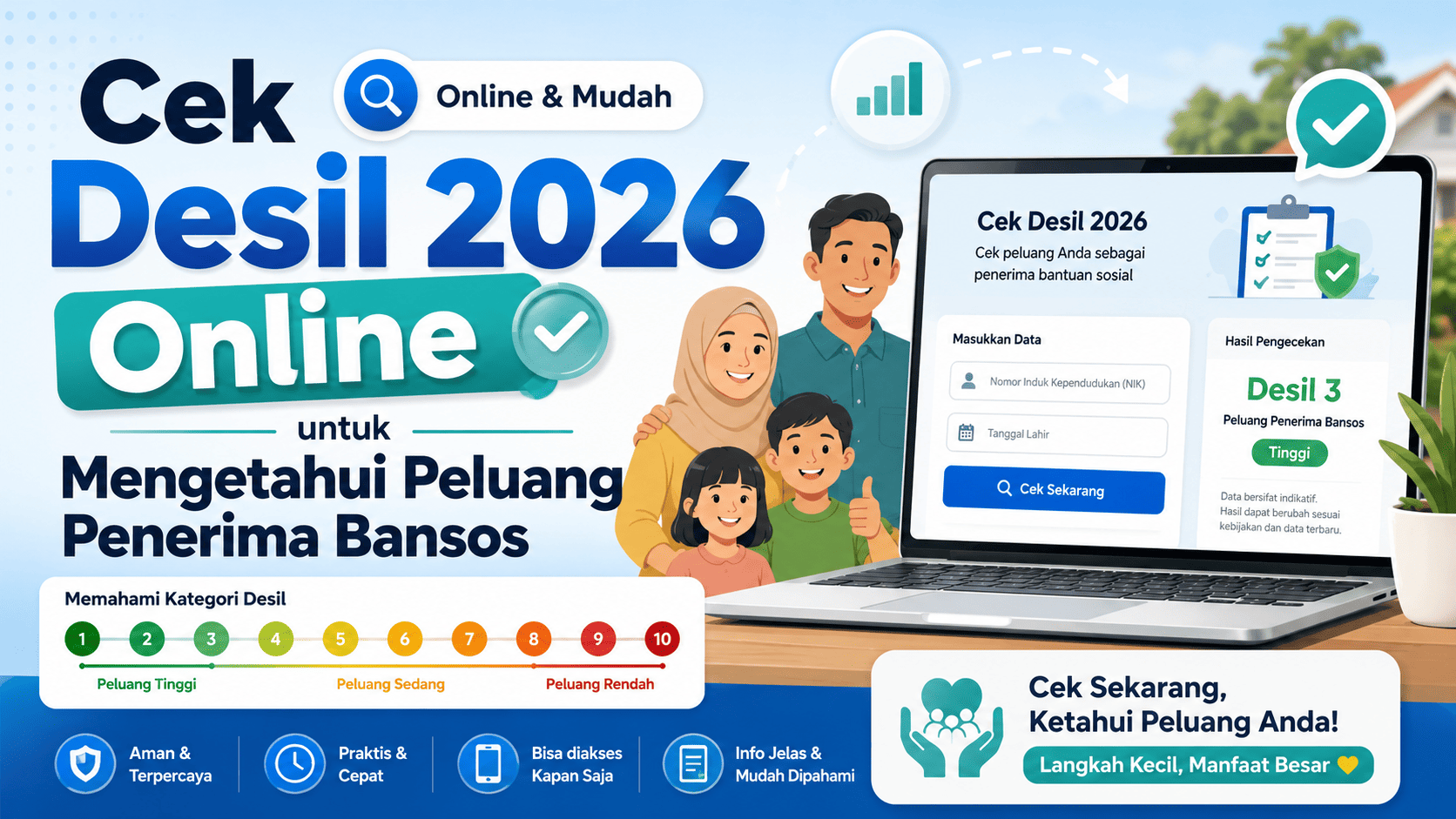Cek Desil 2026 Online untuk Mengetahui Peluang Penerima Bansos